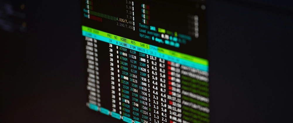 Terminal running htop